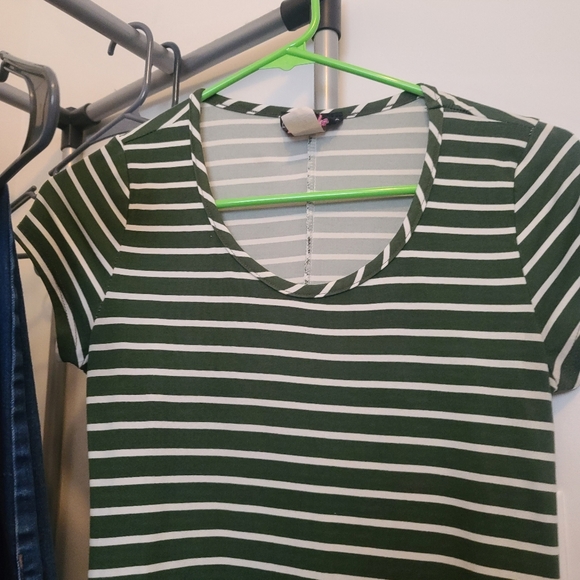 Green striped maxi dress - Picture 4 of 5